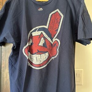 Majestic Triple Peak Navy T-Shirt